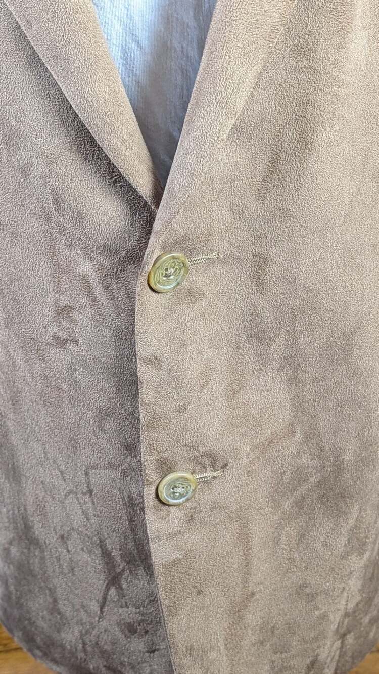 CM Silver Edition Brown Suede Blazer Jacket 52R - Picture 3 of 6